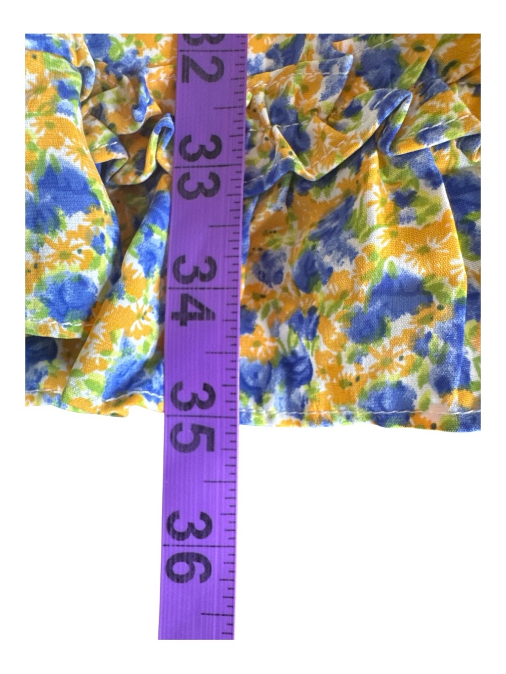FREE THE ROSES Yellow Floral Ruffled Mini Dress - Picture 13 of 13